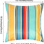 2 Pzas Fundas Almohada Impermeables 18x18" Rayas Azul