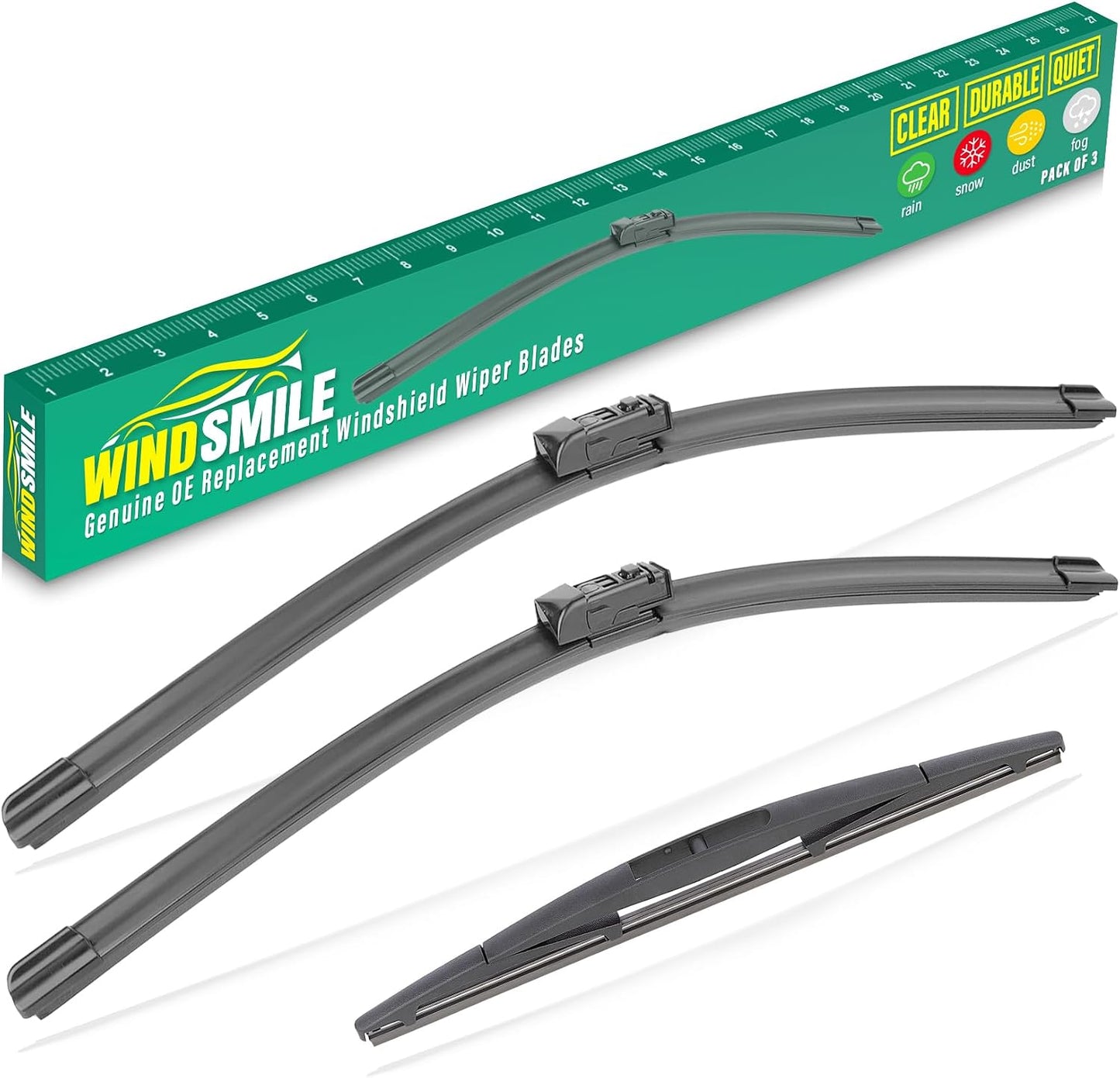 Set 3 limpiaparabrisas 12-26pulg para Subaru Crosstrek 18-23