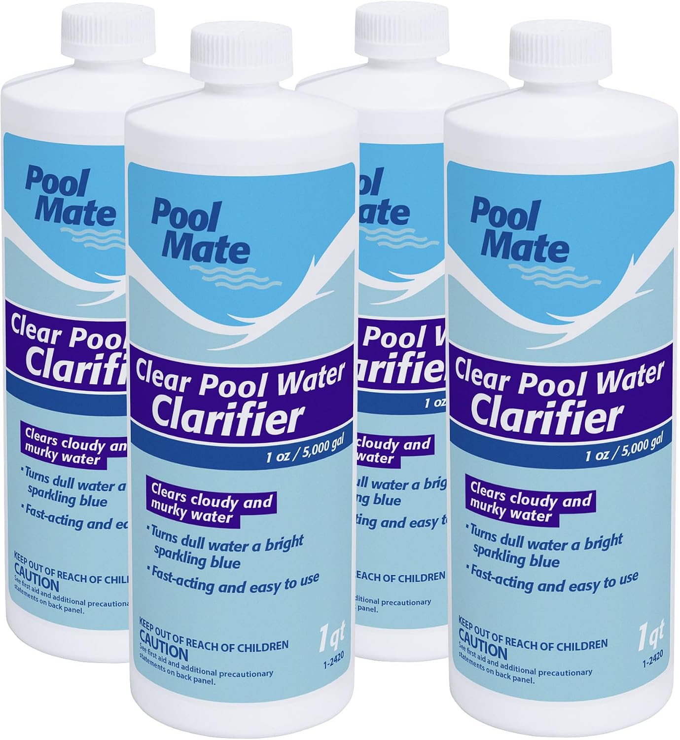 Clarificador agua piscina 1qt pack 4 transparente