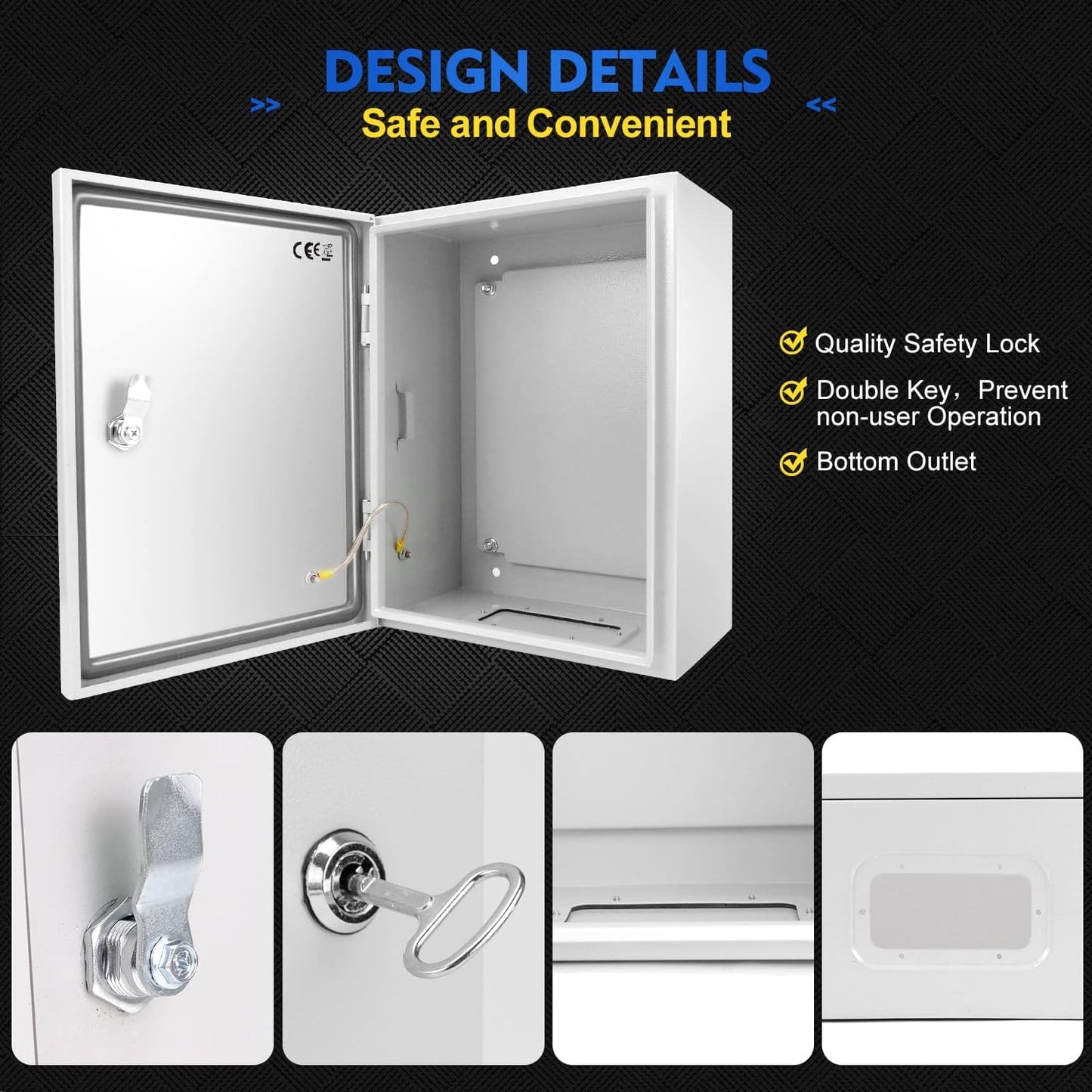 Caja conexiones eléctrica NEMA 4X IP66 20x16x8 pulg