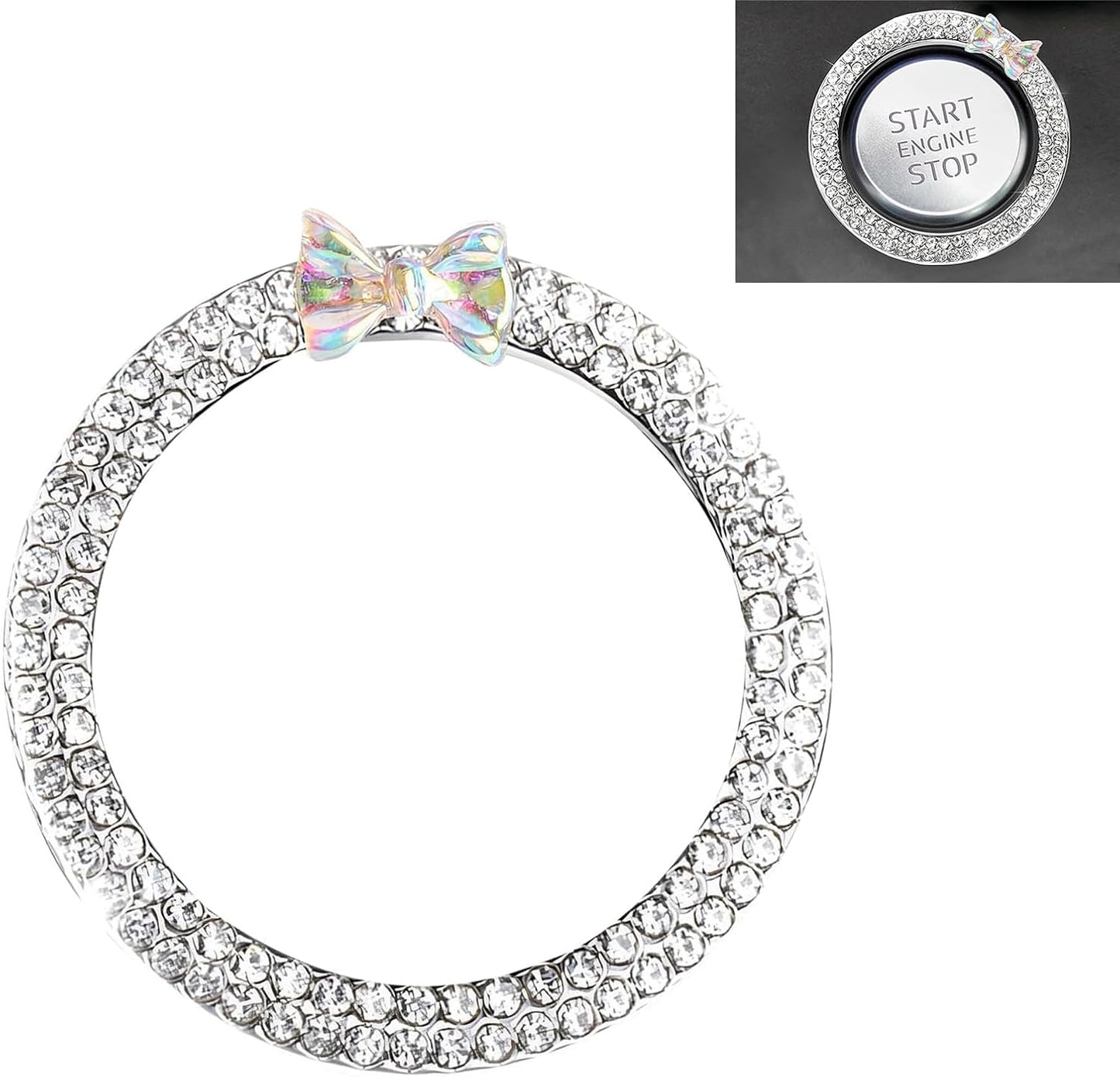 Anillo decorativo botón encendido coche