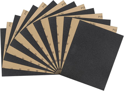 Papel lija 150 carburo silicio 9x11pulg 15 pzas