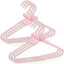 Percha metal perlas rosa 6 Pzas para niños y mascotas