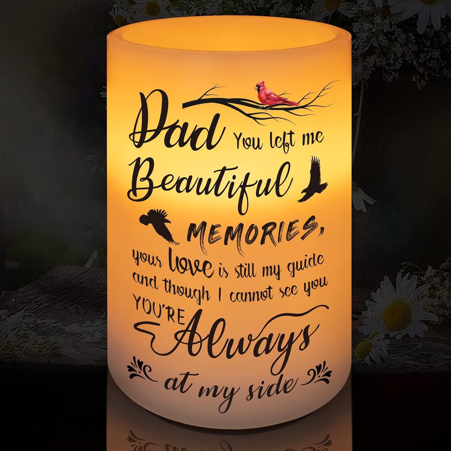 Vela LED conmemorativa cera real 6x4pulg