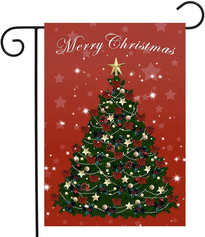 Banderas navidad 12x18pulg doble cara arpillera jardín