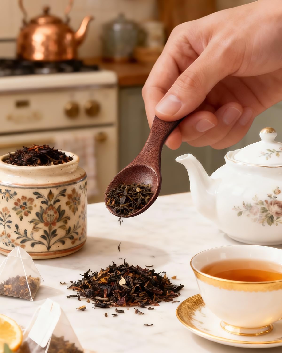 Cucharas pequeñas de madera MORGLES para azúcar, miel, café y té