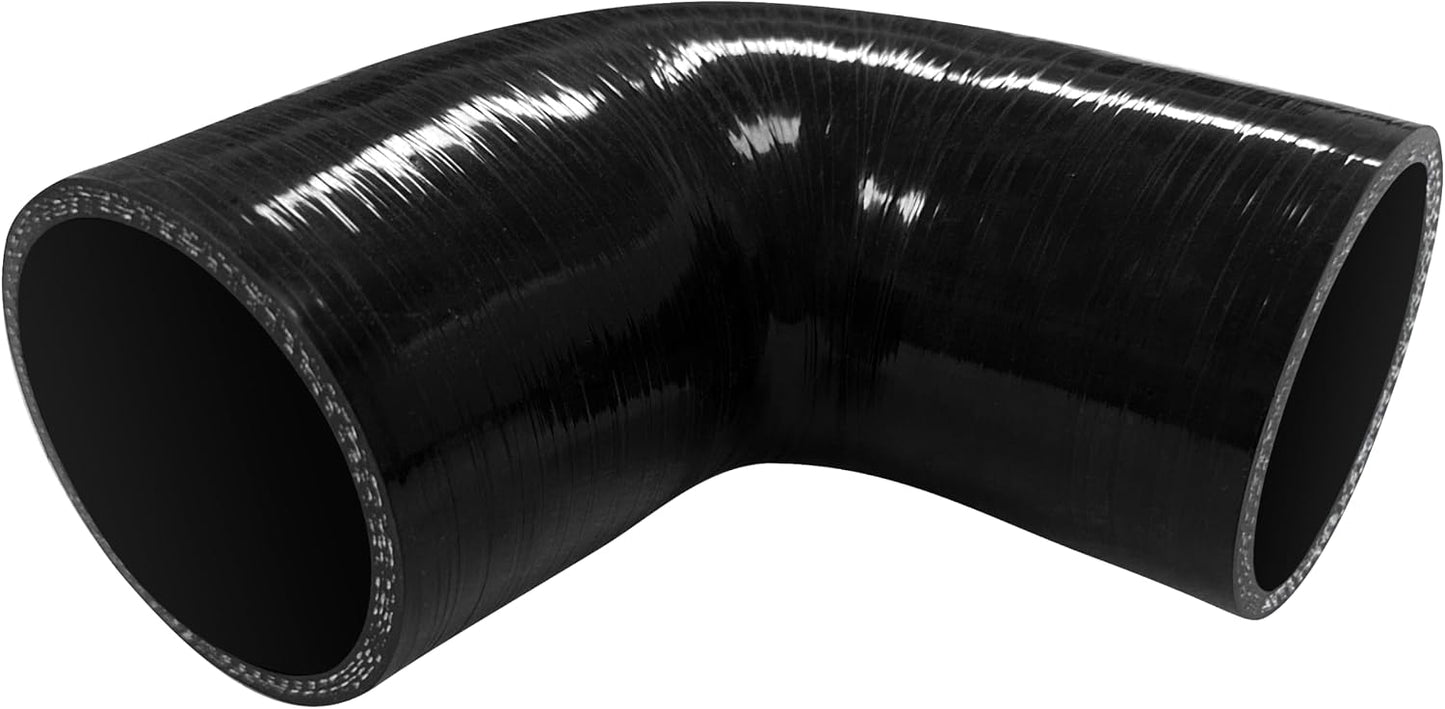 Tubo silicona automotriz codo 90° 2.5" 4.7" 4 capas turbo