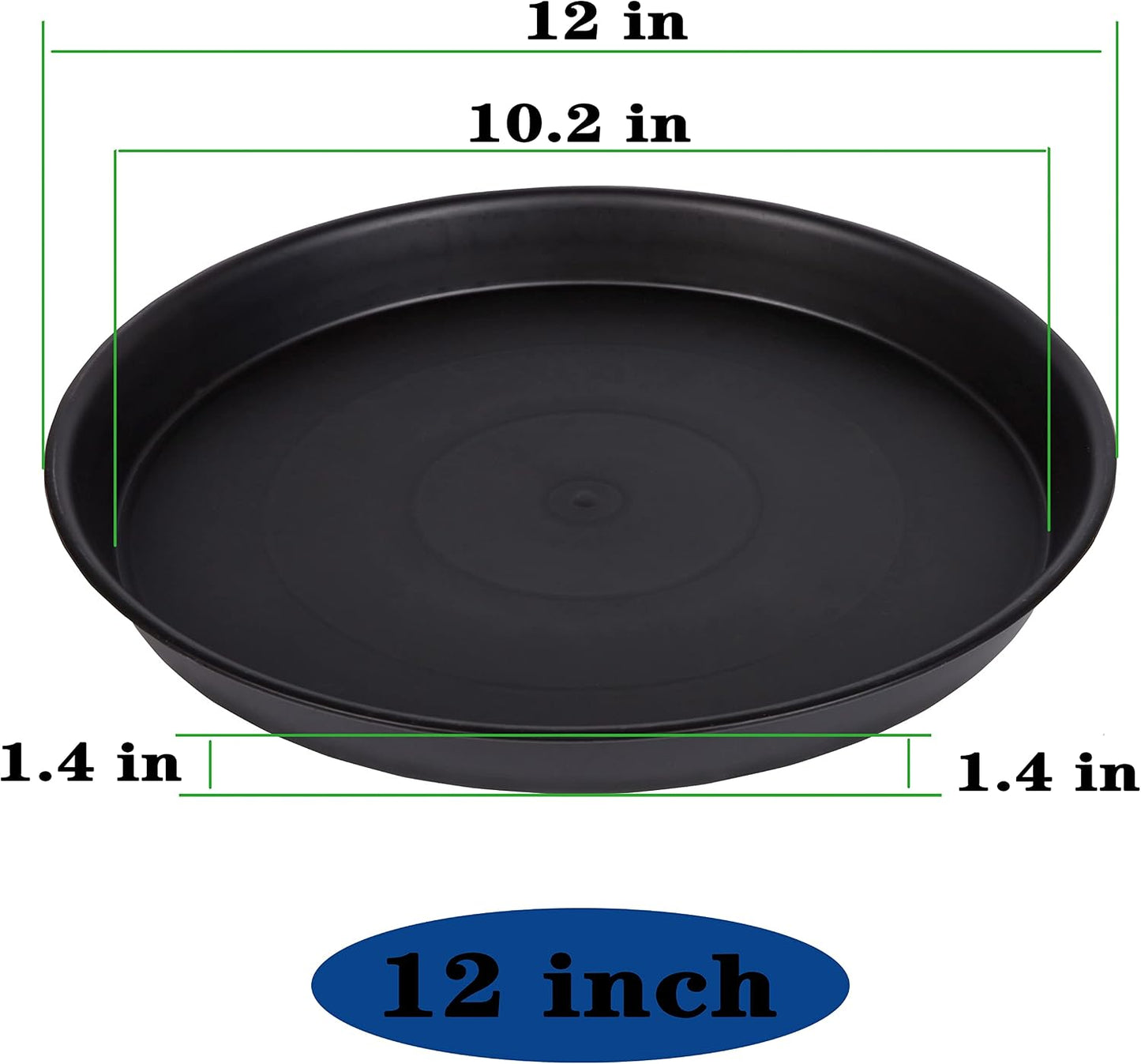 2 Recipientes 12" para Baño Pájaros Jardín Negro
