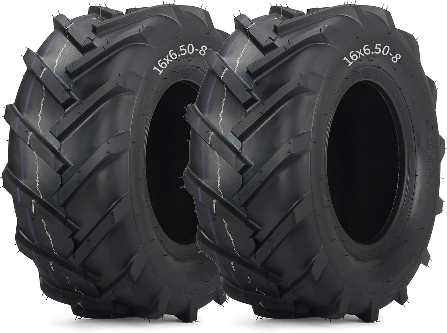 2 Neumáticos sin cámara 16x6.5-8 Alta Tracción Turf Saver