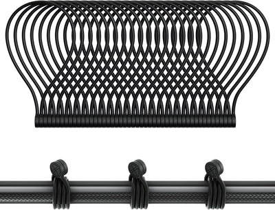 Lazos magnéticos silicona reutilizables 24pzas negro