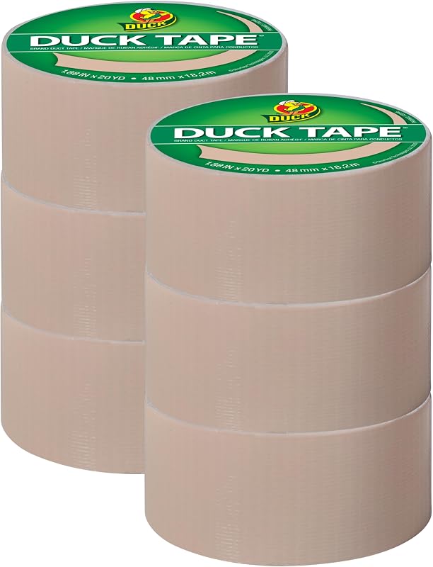 Cinta adhesiva beige paquete 6 rollos