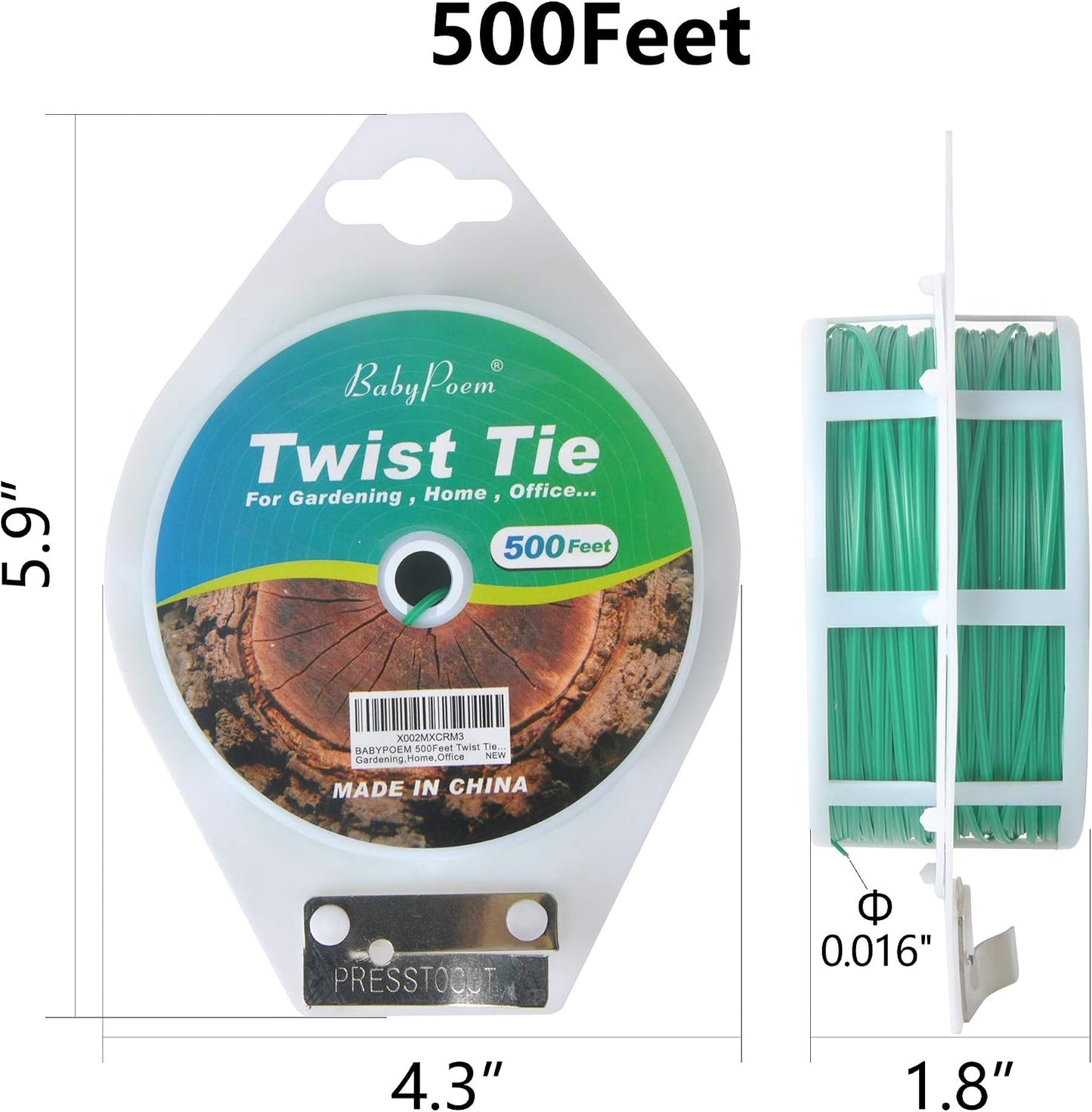 Lazos giratorios 500ft plástico reutilizable jardinería