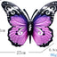 Decoración mariposa metal 3D para pared jardín morado