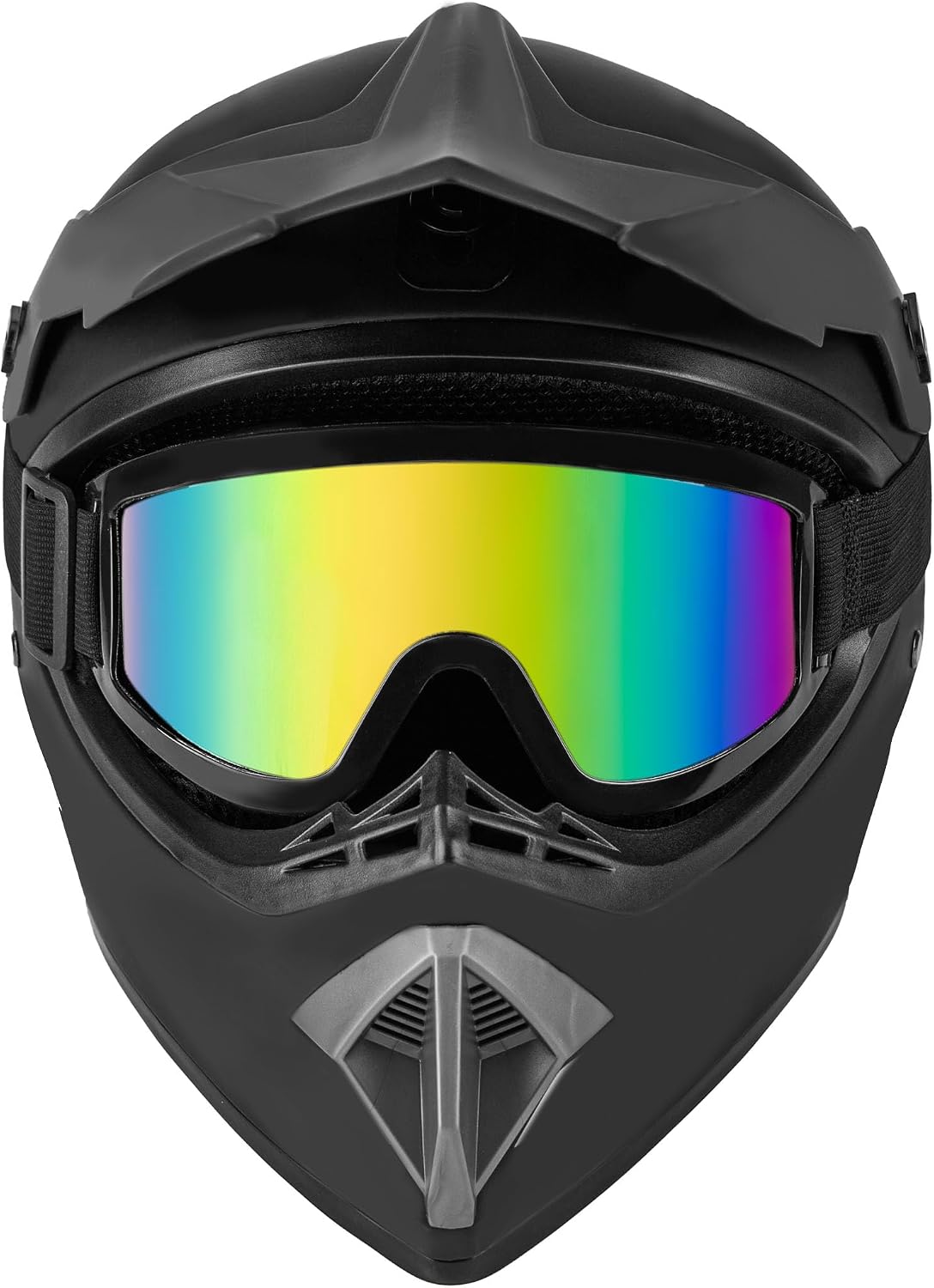 Casco motocicleta cara completa adulto negro mate DOT