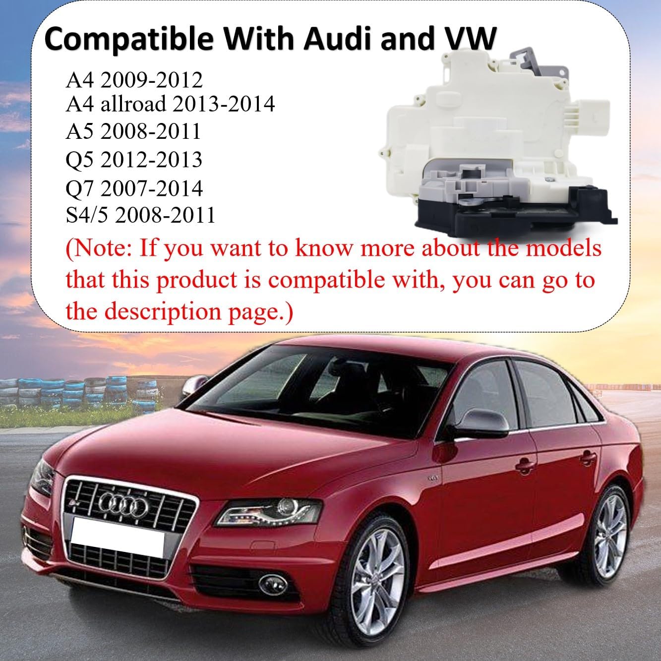 Actuador cerradura puerta derecha comp Audi A4 A5 Q3 Q5