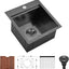 Fregadero acero inox 15x17" negro profundo