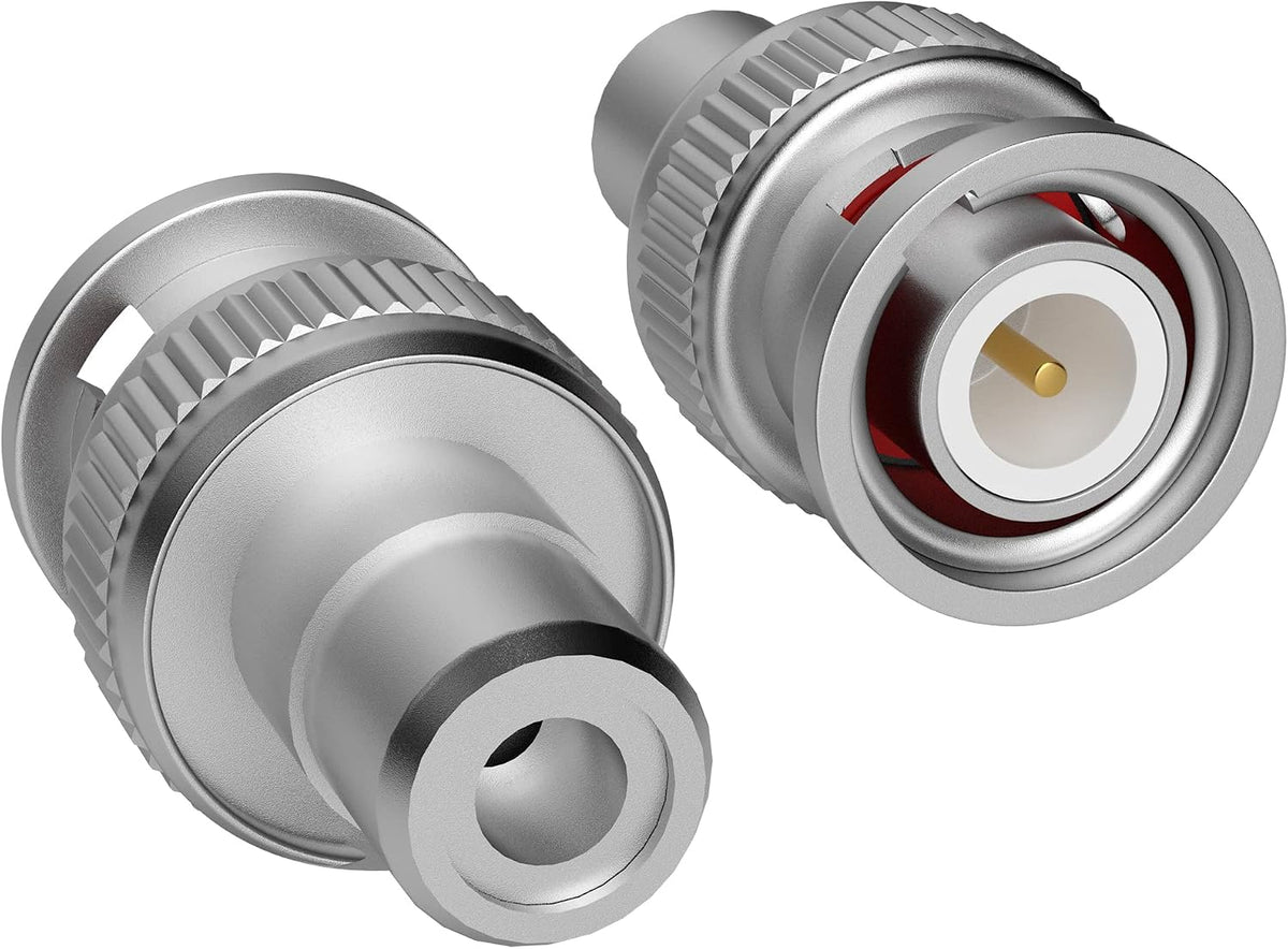 Adaptador BNC a RCA pack 10 conector RG6 para CCTV