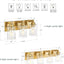 Lámpara baño 4 luces oro cepillado pantalla vidrio