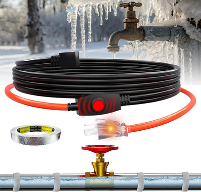 Cable calefacción tubo con termostato 15ft