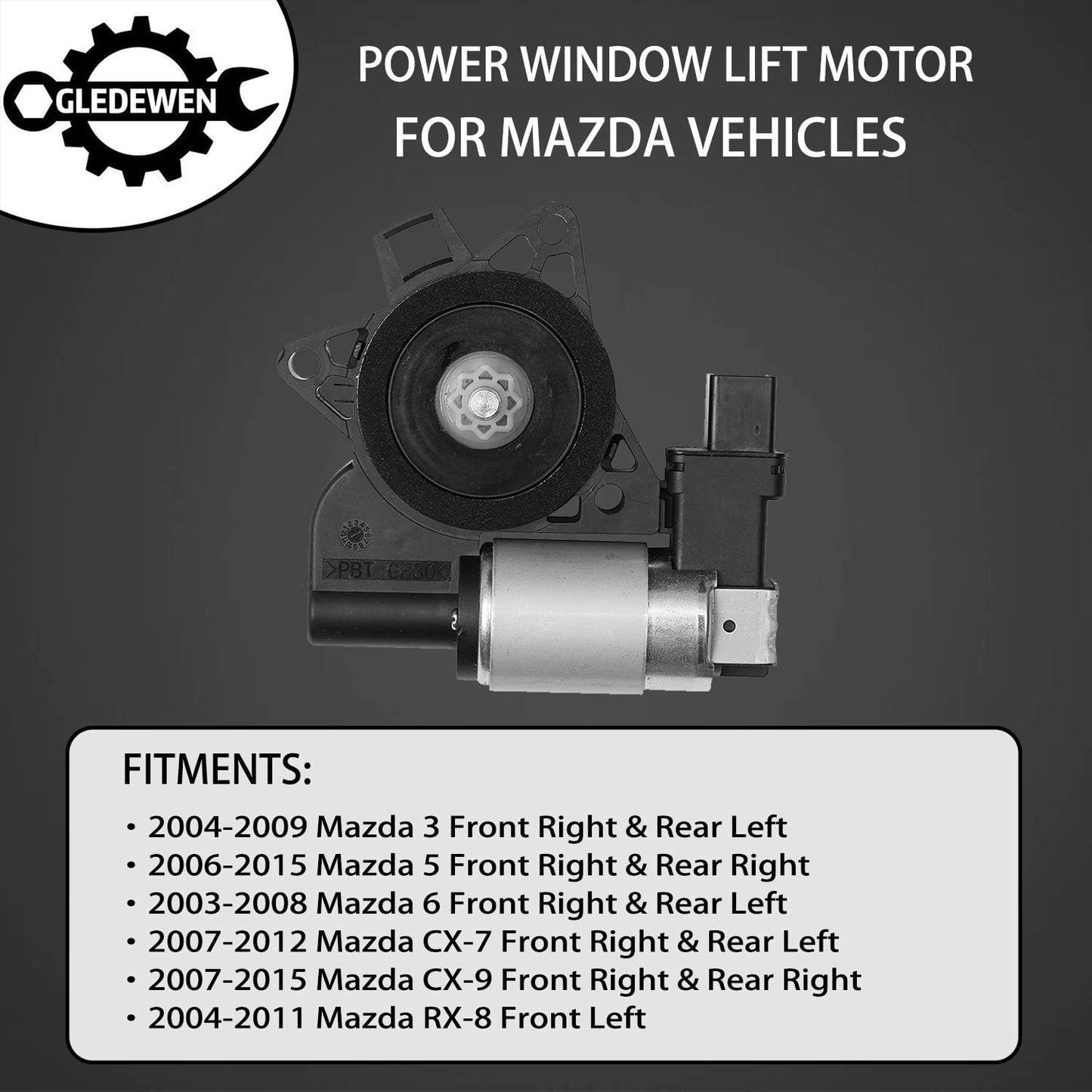 Motor elevación ventana eléctrica Mazda 3 5 6 CX-7 CX-9 RX-8