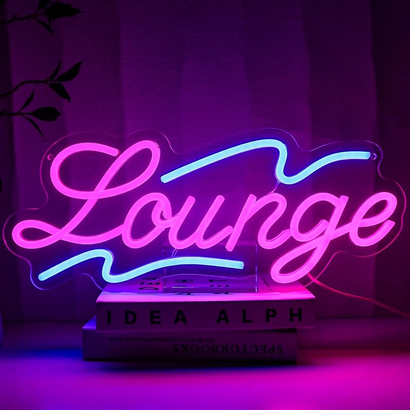Letrero neón LED regulable USB para salón bar hotel