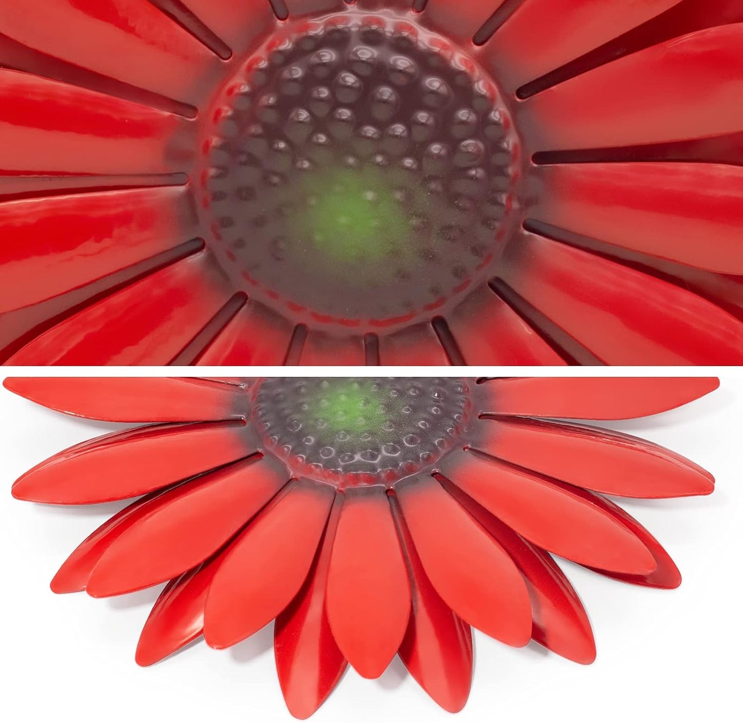 Arte pared metal flores girasol rojo para colgar