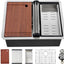 Fregadero cocina acero inox 24x19pulg estación trabajo
