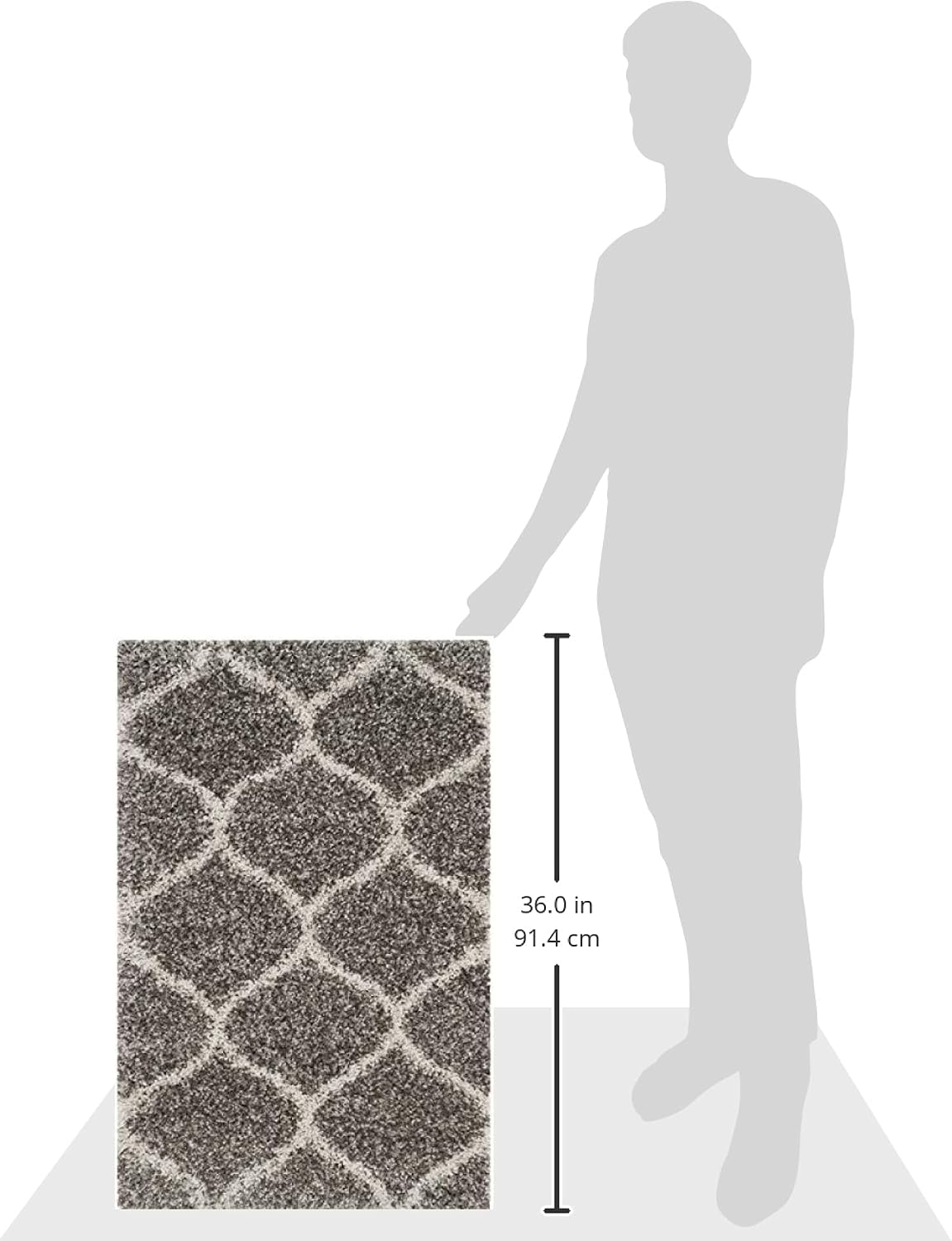 Alfombra Acento 2x3ft No Pelusa Fácil Cuidado 2pulg Grosor