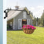Gancho plantas giratorio 16" acero resistente pared exterior