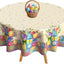 Mantel redondo Pascua 70x70pulg tela impermeable flores y huevos