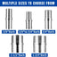 Acoplador manguera 5/8 a 3/4 aluminio 2 pzas