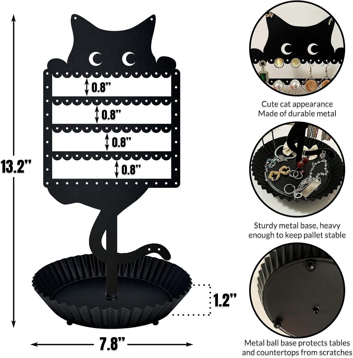 Soporte colgante para pendientes y aretes árbol de gato