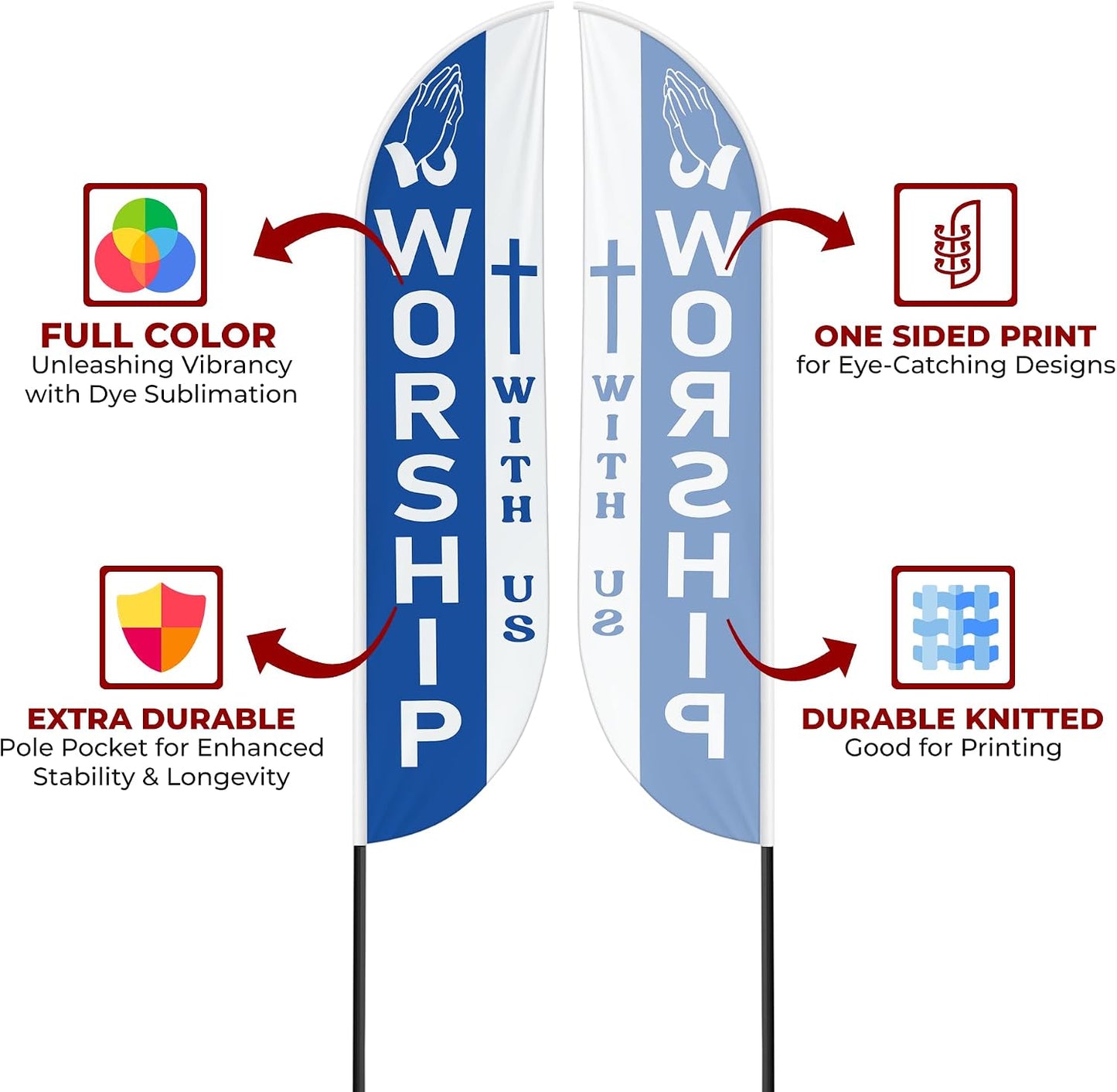 Bandera de poliéster 11.5ft para exteriores Swooper