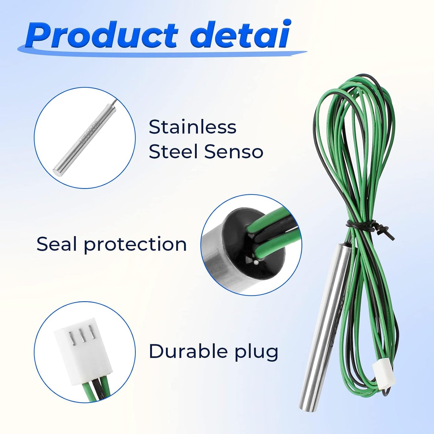 Sensor temperatura calentador piscina Raypak 3 cables NTC