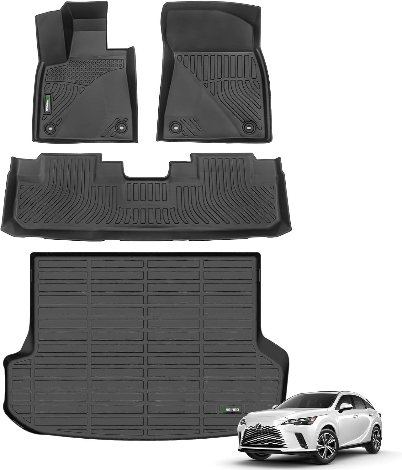 Set alfombrillas piso y forro maletero TPE negro