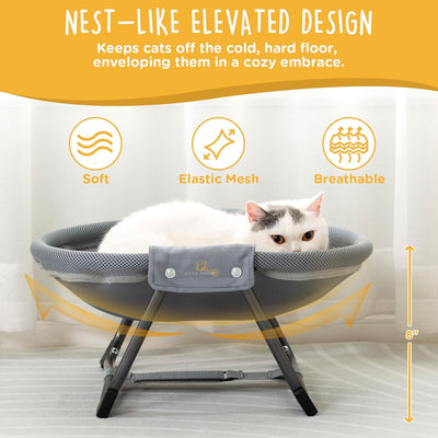 Cama elevada plegable para gatos y perros pequeños