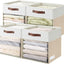4 Pzas Cubos Almacenamiento Plegables Lino 13x13"