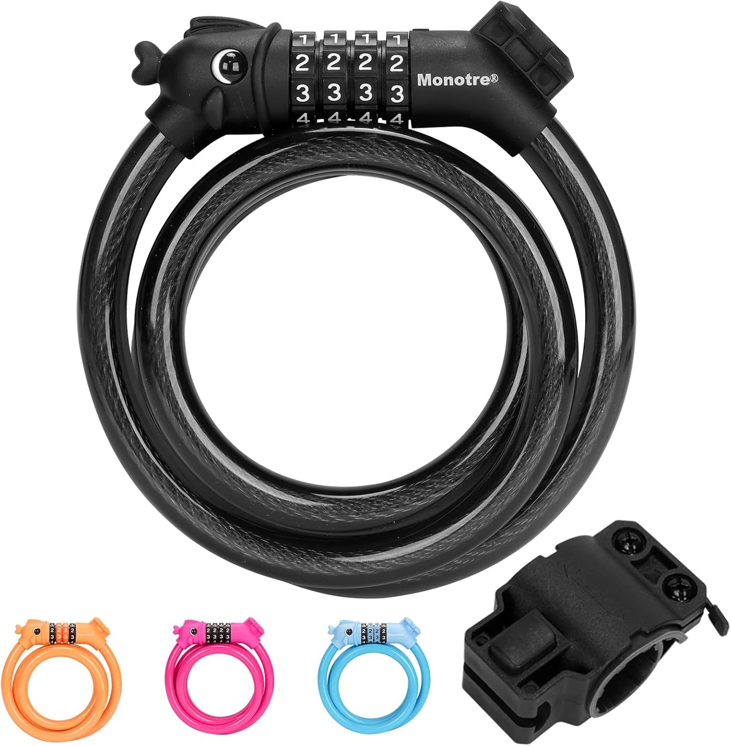 Candado bicicleta 1.19m combinación 4 dígitos antirrobo