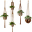 4 Colgadores Macramé para Macetas Boho Decoración Hogar