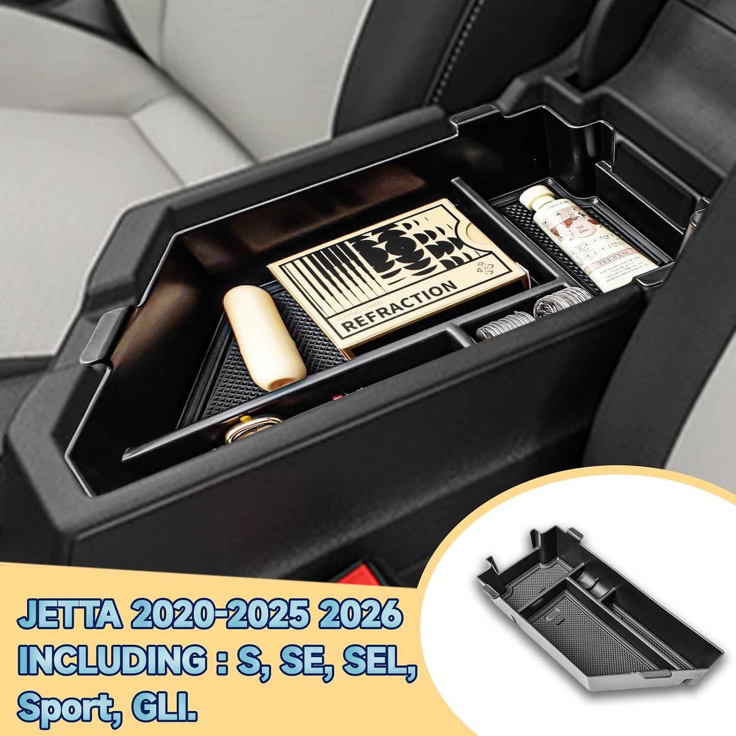 Bandeja consola central compat. Volkswagen Jetta organizadora