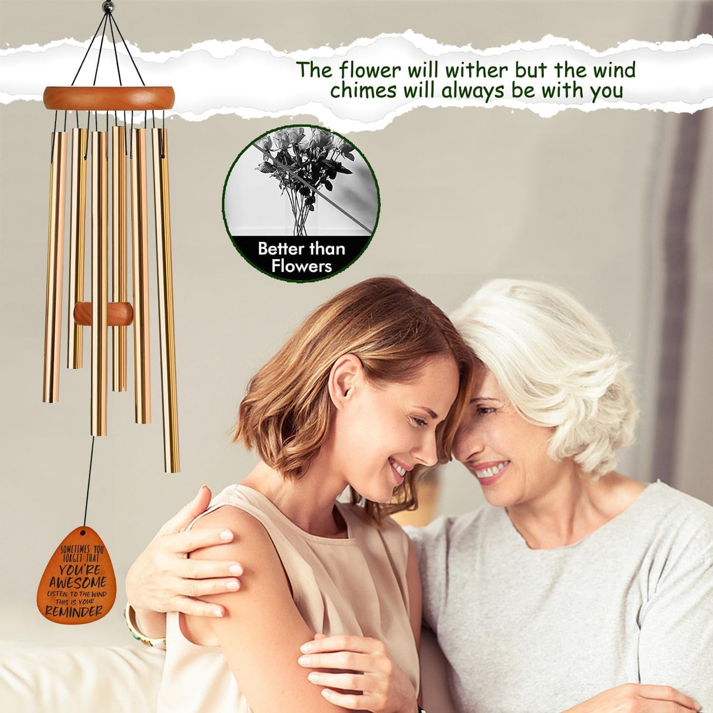 Campanas de viento 35" regalos para amigos y familia