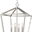 Colgante 4 luces acero inox color plateado