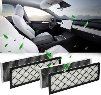 Filtro aire cabina carbón activado Tesla Model Y 4pzas