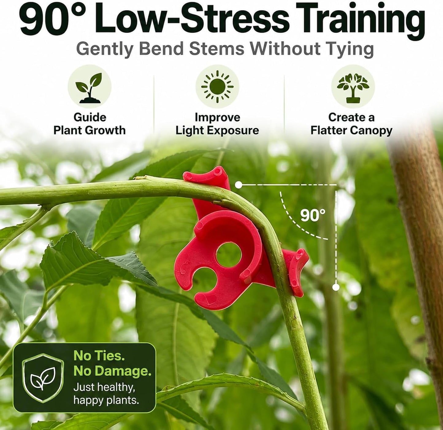 90 Unids Doblador Plantas Clips Entrenamiento Jardín