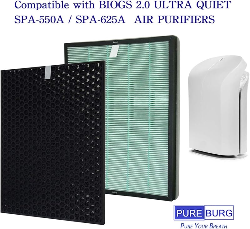 Set 2 filtros H13 True HEPA para RabbitAir BioGS 2.0