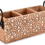 Estante madera mango 3 compartimentos cubiertos tazas 11x4x4.5pulg
