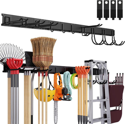 Estante herramientas jardín ajustable 64" resistente