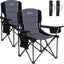 Silla camping gran tamaño respaldo acolchado 227kg plegable