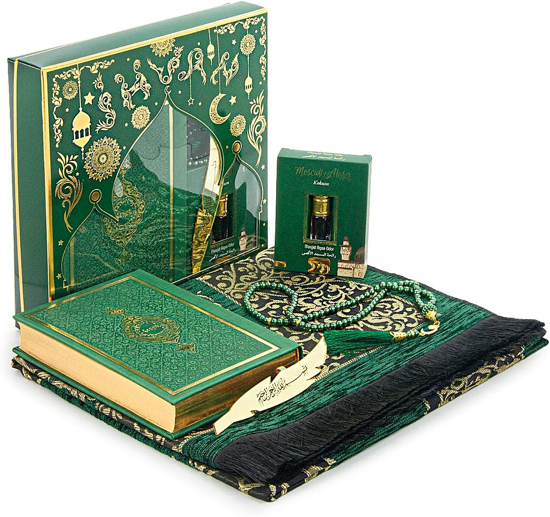 Set regalo oración musulmana alfombra tapete Taasbih Corán