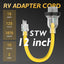 Adaptador corriente RV 30A a 15A NEMA 5-15P a L5-30R 12" UL